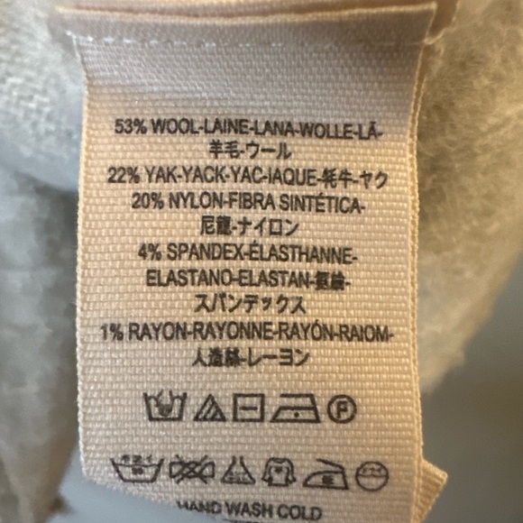 Free People Yak Wool Blend Ribbed Bell Sleeve Sweater XS Boho Balletcore Fitted - Picture 6 of 7